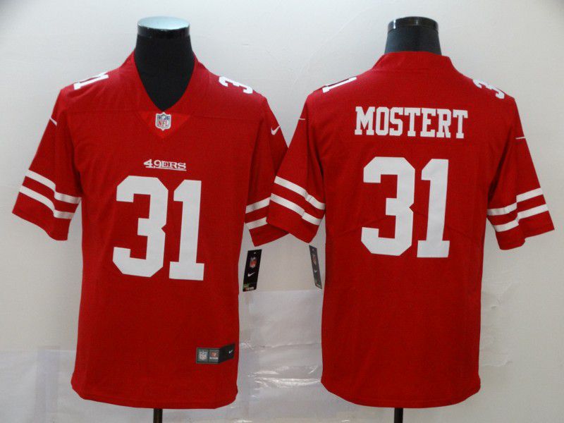 Men San Francisco 49ers 31 Mostert Red Nike Vapor Untouchable Limited NFL Jersey